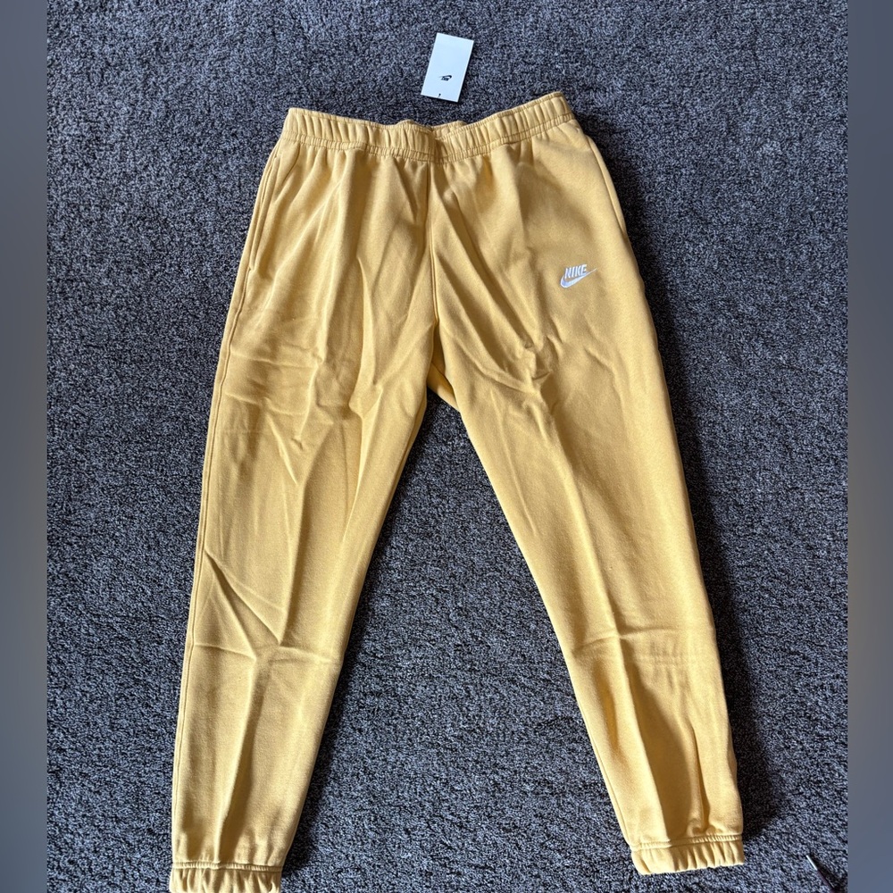 Nike Mens Mustard Yellow Sweatpants